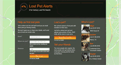 Desktop Screenshot of lostpetalerts.org