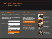 Tablet Screenshot of lostpetalerts.org
